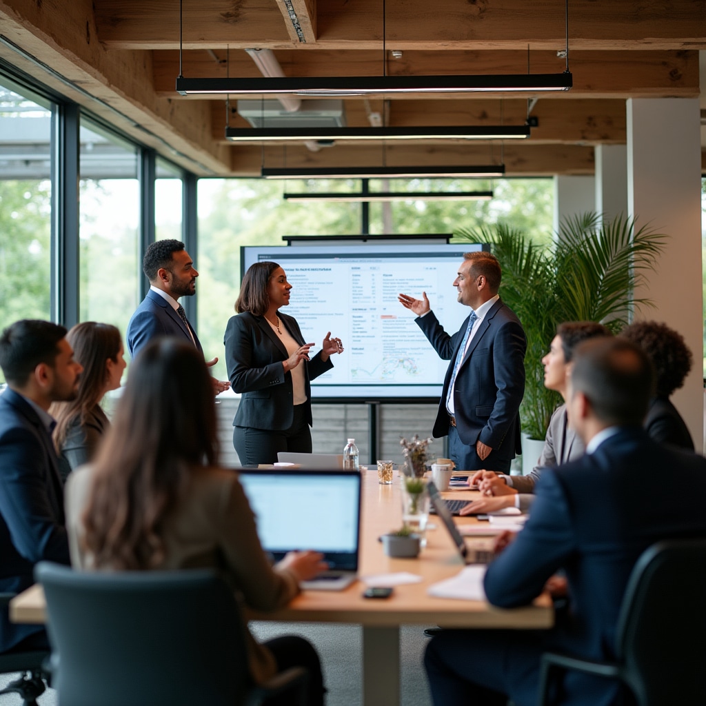Diverse Canadian workplace team collaboration