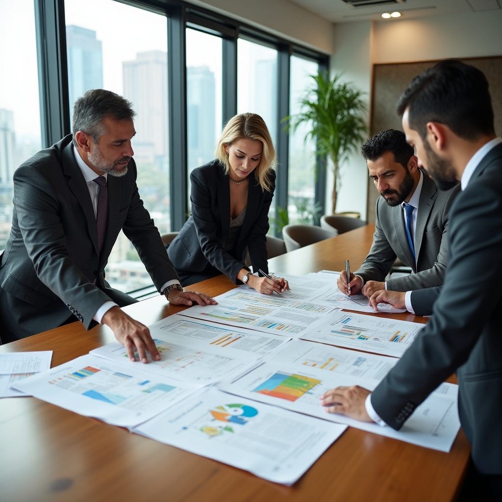 Team reviewing competency framework documentation